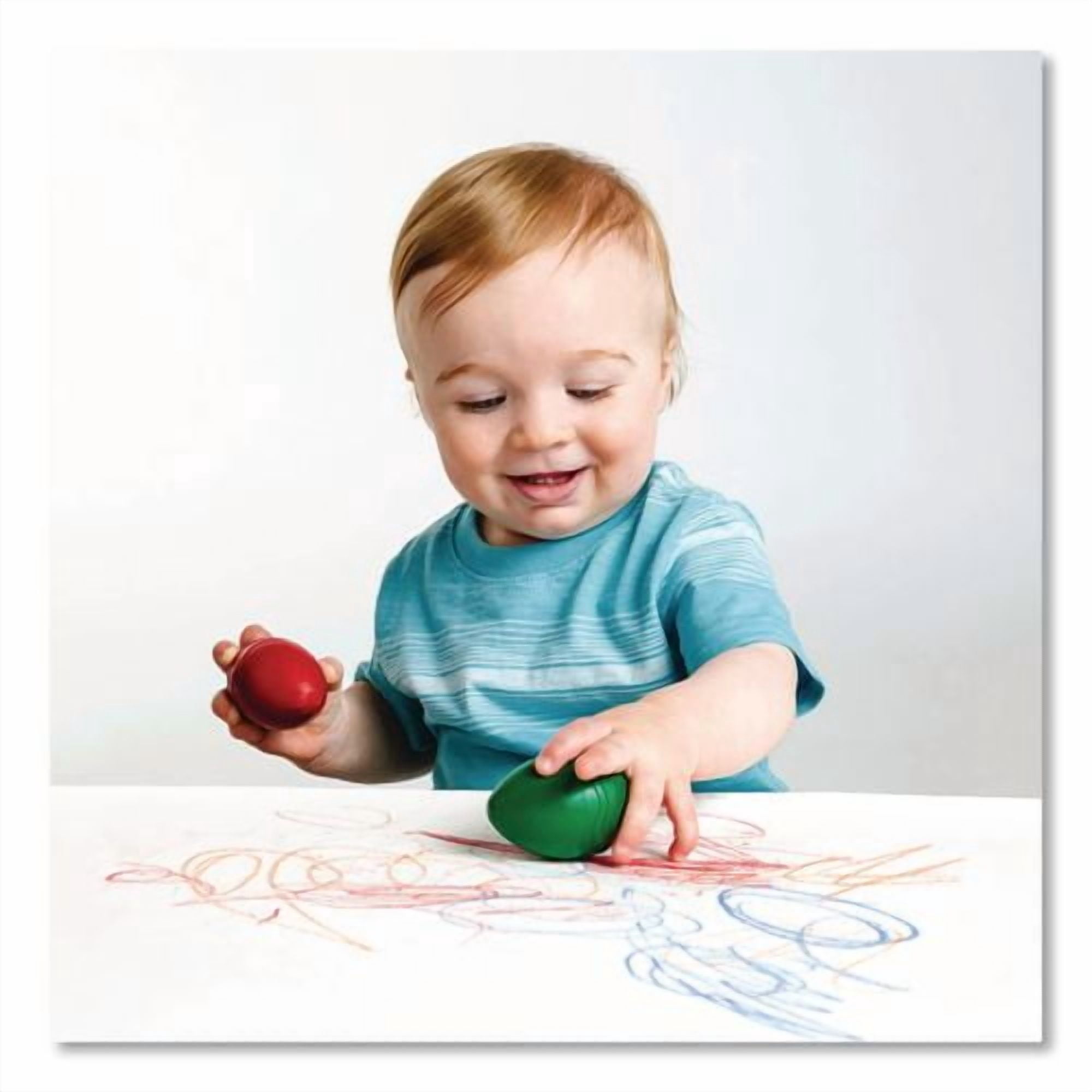 My First Washable Palm Grasp Crayons, Assorted Colors, 6/Pack | Bundle of 2