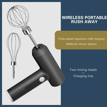 

Electric Hand Mixer Wireless Whisk Portable Handheld Electric Mixer Milk Frother