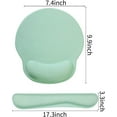 thumbnail image 3 of Ergonomic Keyboard Mouse Pad Wrist Support Set - Anti-Slip Keyboard Mice Mat Wrist Rest for Laptop/Computer Gaming/Office - Durable & Comfortable for Easy Typing & Pain Relief(Green), 3 of 7