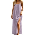 thumbnail image 5 of Wsysadlol Summer Dress Women Summer Boho Maxi Dress Sleeveless Gradient Color Spaghetti Strap Backless Flowy Beach Dress Casual Loose Cover Up Dress, 5 of 8