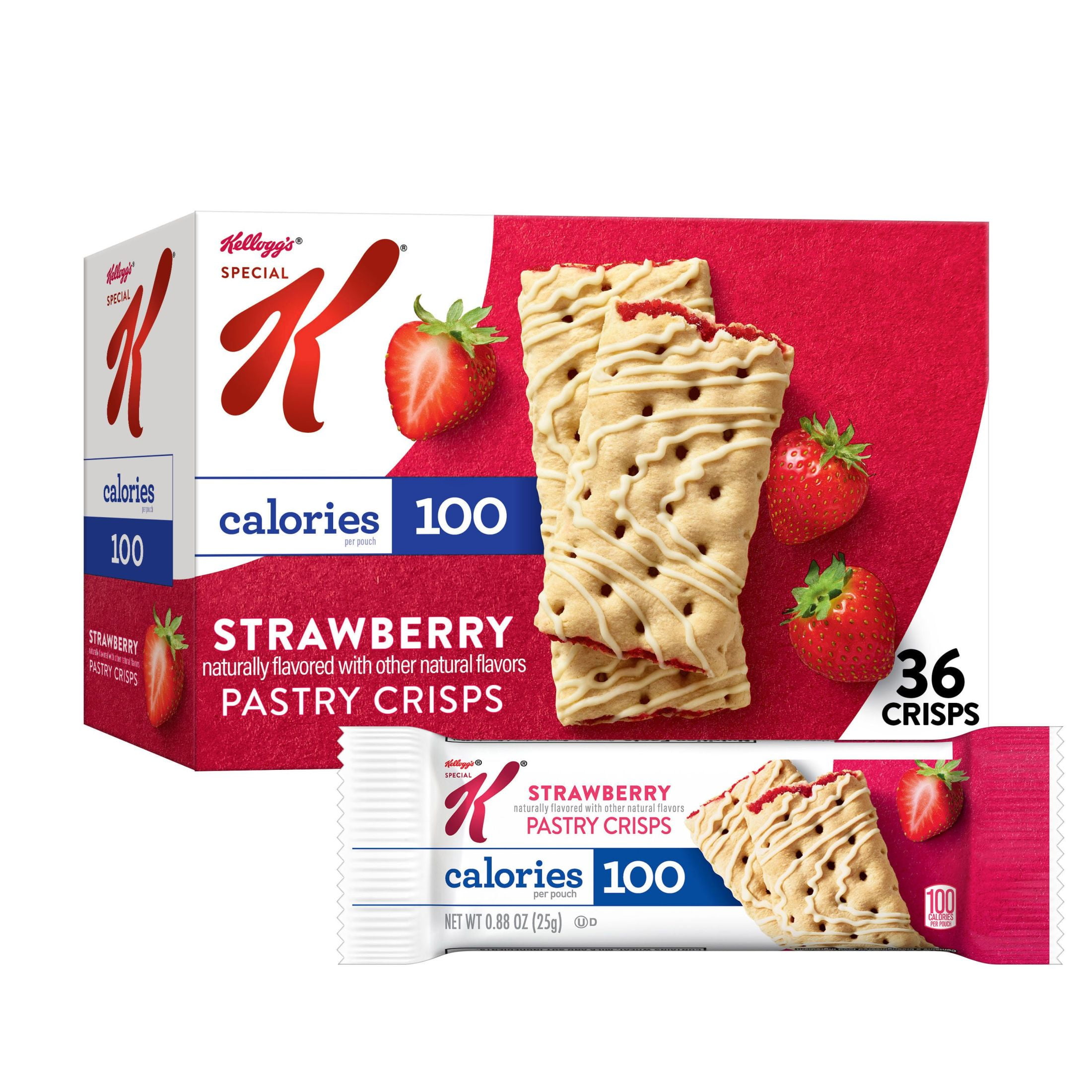 Kellogg's Special K Strawberry Chewy Pastry Crisps, 15.84 oz, 36 Count