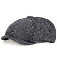 thumbnail image 6 of SikaFu Fashion Hat Autumn Winter Hats Men Beret Herringbone Cap Warm Newsboy Beret Caps Tweed British Style Octagonal Hats Send Friends, 6 of 6