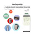 thumbnail image 3 of Tuya Smart WiFi Energy KWh Electric Power Monitor 16A Interruptor Mini Módulo Riel Din Temporizador Encendido Apagado f Blanco, 3 of 5