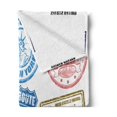thumbnail image 2 of United States Soft Flannel Fleece Blanket, Grunge Stamps of America Las Vegas New York San Francisco Hawaii Illustration, Cozy Plush for Indoor and Outdoor Use, 70" x 90", Multicolor, by Ambesonne, 2 of 5