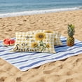 thumbnail image 5 of Outdoor Pillow Cover Sunflower Leaves Set of 2 Waterproof Throw Pillowcases Spring Floral Yellow Plaid Decorative Patio Furniture Pillows for Couch Garden Indoor & Outdoor Use, 5 of 9