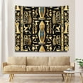 thumbnail image 3 of Decorative Boho Ethnic Large Tapestry Egyptian Hieroglyphs Geometric Shapes Columbian Minoran Tapestry Aesthetic - Moss Bassrelief Dorm Tapestry for House Bedroom Home Dorm College - 51x59in, 3 of 6