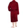 thumbnail image 2 of PAVILIA Mens Robe, Soft Robe for Men, Fleece Warm Long Bathrobe for Bath Shower Spa with Shawl Collar and Pockets, Plush Microfiber -Wine Red, 2 of 7