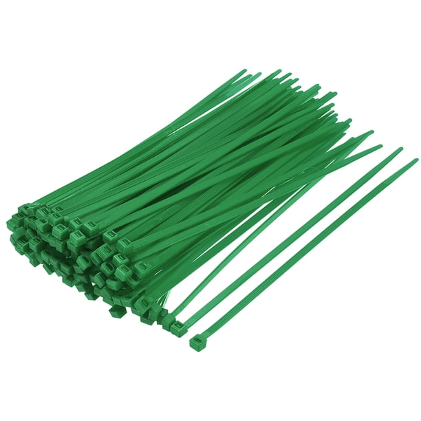 Uxcell 7.8-Inch Cable Craft DIY Ties Self-Locking Zip Nylon Verde 100 Pack