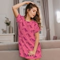 thumbnail image 3 of Fotbe Leopard Print Bata de Dormir para Mujer con Estampado, Camisón de Algodón de Manga Corta, Ropa de Dormir Casual, 3 of 6