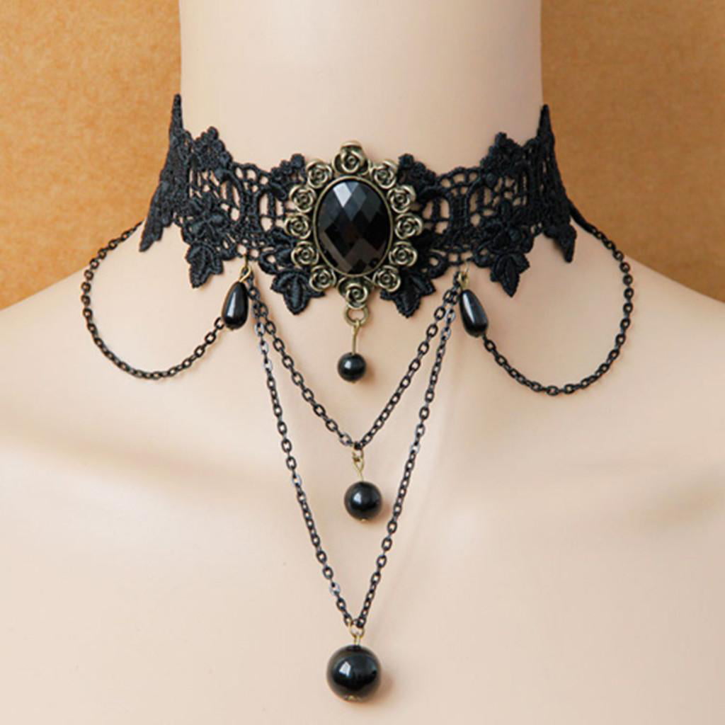 Gothic Lace Choker - Black – Beady Boutique.com