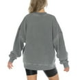 thumbnail image 4 of Women's-Gameday Couture Gray Dallas Cowboys Vintage Wash Oversized Crewneck Fleece Pullover, 4 of 5