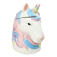 thumbnail image 5 of Sacred Purity White Unicorn With Rainbow Mane Horn Ceramic Cookie Jar Figurine, 5 of 9