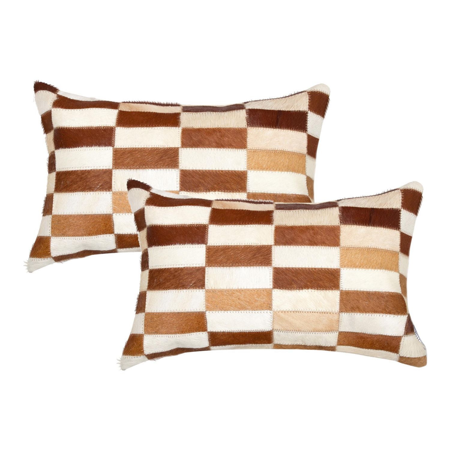 COUSSINS TORINO KOBE EN PEAU DE VACHE 18"X18" 2 PQT