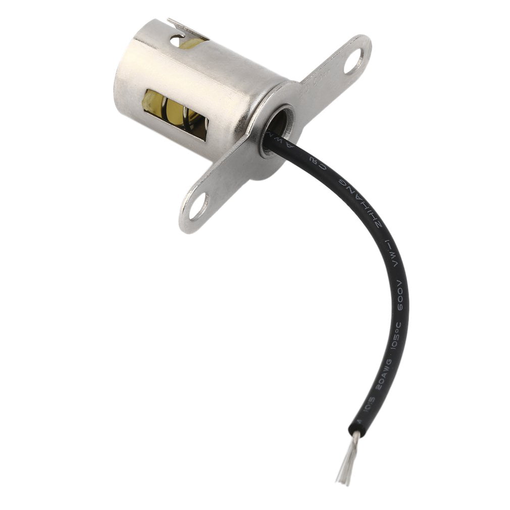 Detectorcatty BA15s 1156 Bayonet Led Light Bulb Socket Auto Lamp Holder Base for Car Truck Tail Light Single Contact Snap-in Socket Assembly 