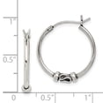 thumbnail image 2 of 925 Sterling Silver Vintage Hoop Earrings Round, 2 of 6