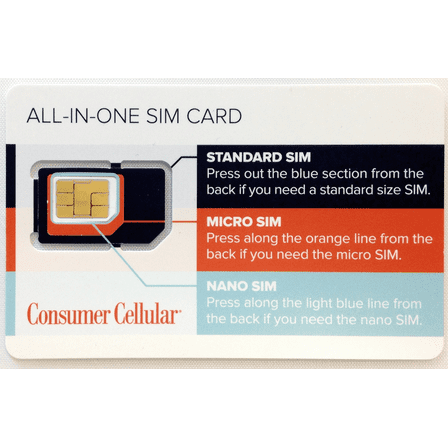 Consumer Cellular All in One Sim Card