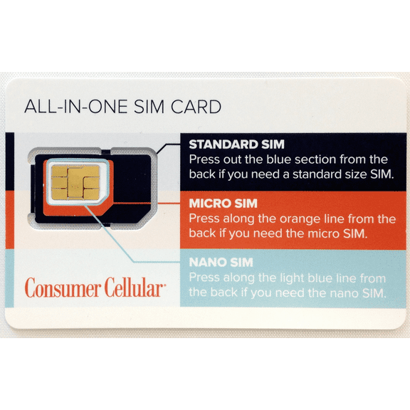 Consumer Cellular All in One Sim Card