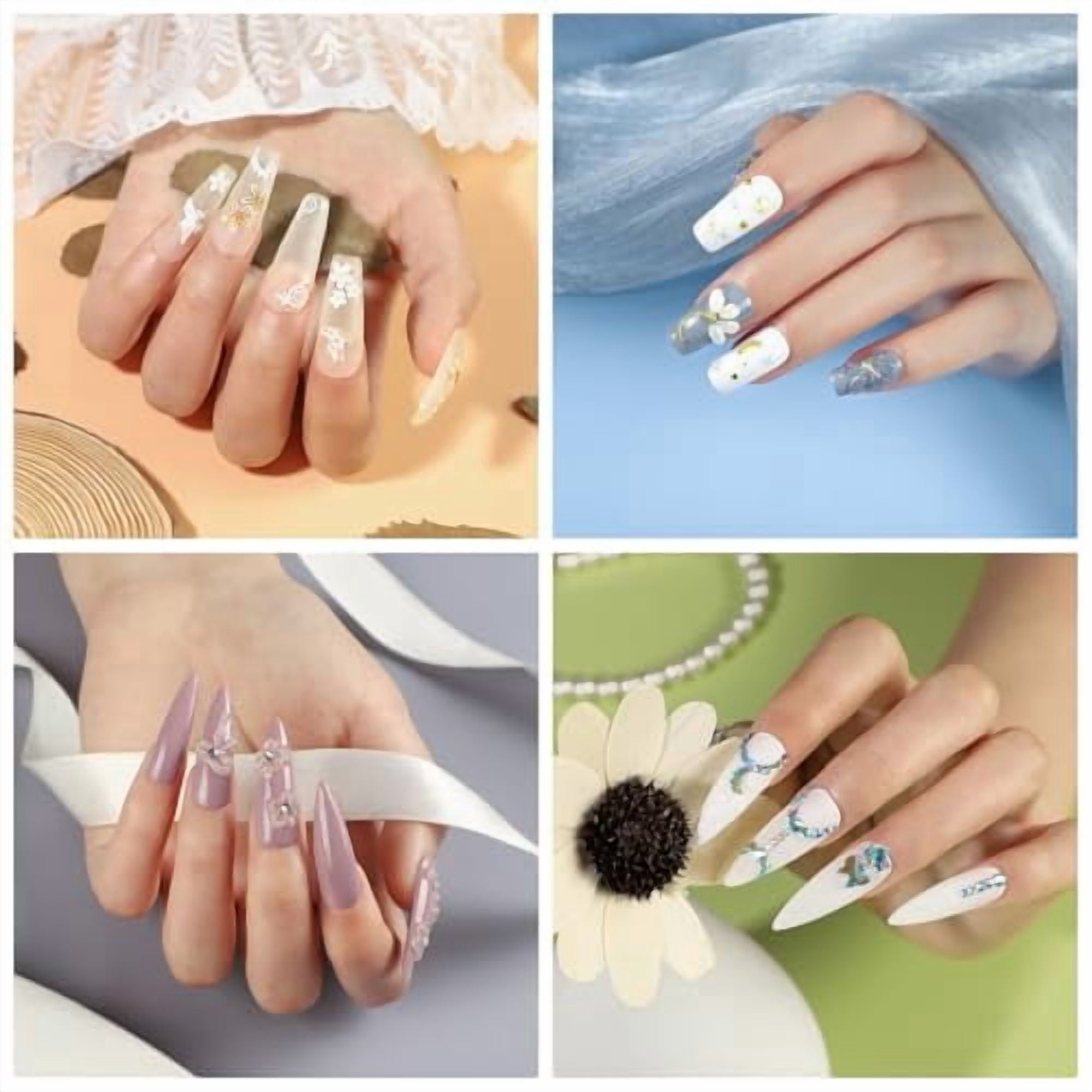 Acrylic Nail Kit for Beginners with Everything Professional Acrylics Powder 6pcs Gel Nail Polish 18pcs Glitter Decoration Powder Nails Kit Acrylic Set with Drill Light Gifts for Women
