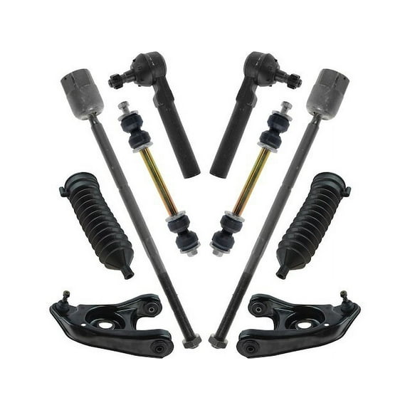 Front Control Arm Ball Joint Tie Rod and Sway Bar Link Kit 10 Piece - Compatible with 1994 - 2004 Ford Mustang 1995 1996 1997 1998 1999 2000 2001 2002 2003