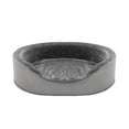thumbnail image 5 of FurHaven Pet Products Plush & Velvet Oval Pet Bed for Dogs & Cats - Smoke Gray, Large, 5 of 10