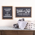 thumbnail image 2 of Melrose Wood Laundry Sentiment Sign 15"H Wall Decor, Modern, Rustic, Wood, 2 of 2