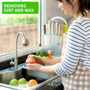 Konex Wooden VegeBrush - Vegetable Brush Scrubber, Produce Brush for Cleaning Fruits and Vegetables, Veggie Scrubber, Potato Scrubber (1 Pack)