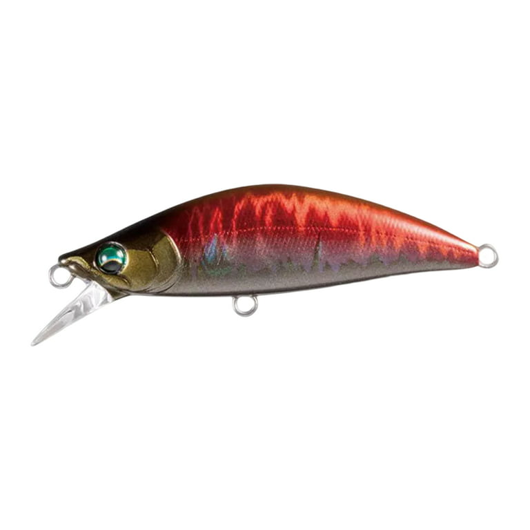 50mm/5.2g Fishing Lure Realistic 3D Simulation Fisheye Sharp Hook Bright  Color Long Throw Fishing Universal Submerged Minnow Sinking Bait for Outdoor