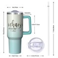 thumbnail image 2 of Gift Tumbler for Chaos Coordinator - 40 Oz Stainless Steel Insulated Cup, Double Wall, With Straw, Funny Coffee Mug for Boss, Coworker, Teacher, Nurse, Mom, Wife, Sister, 2 of 5