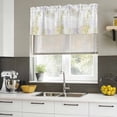 thumbnail image 5 of 2 Pack Valances for Windows, Coastal Window Valances for Living Room/Bedroom/Bathroom, Yellow-green Ocean Coral Starfish Jellyfish Light Filtering Kitchen Curtain Valance 42"W x12" L, 5 of 9