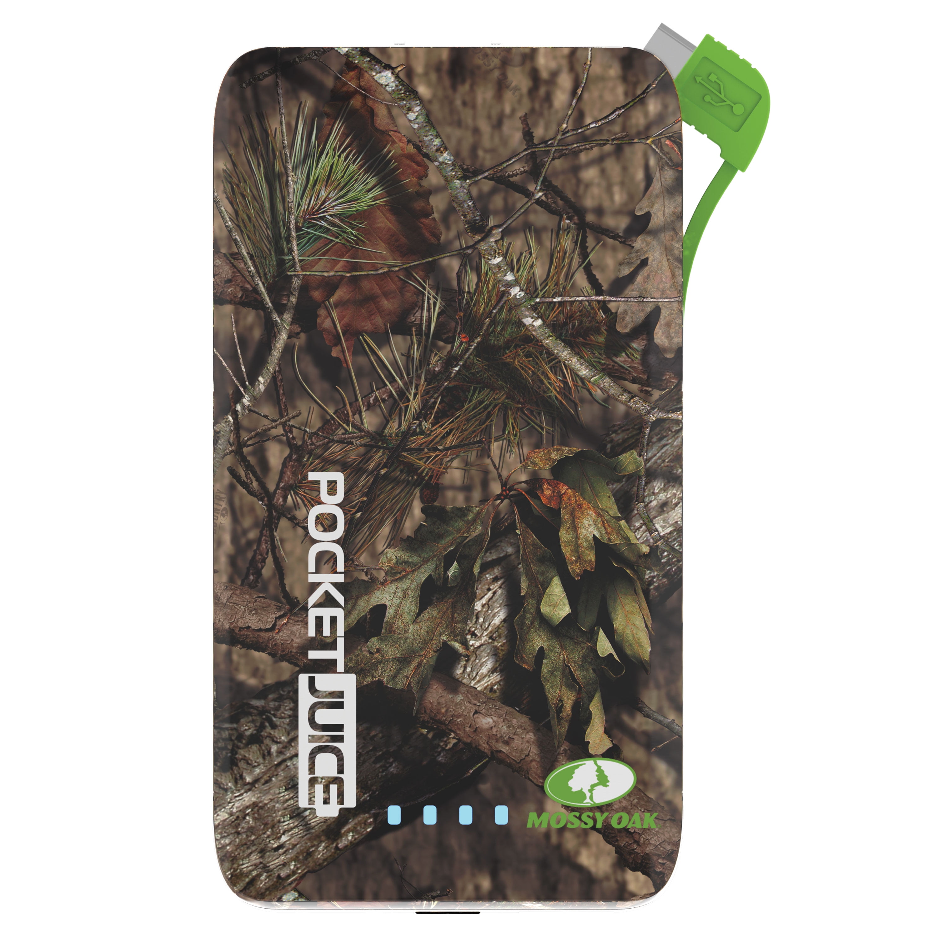Tzumi Pocket Juice Slim 4,000mAh Solo Portable Charger, Mossy Oak Country