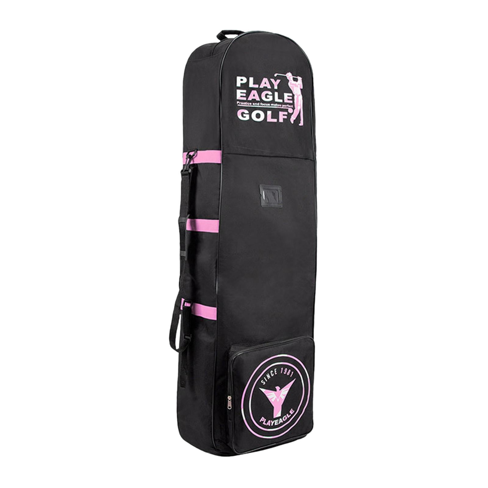 DimyFew Airline Golf Travel Bag Golf Travel Cover Zipper Foldable Storage Bag Golf Clubs Pink