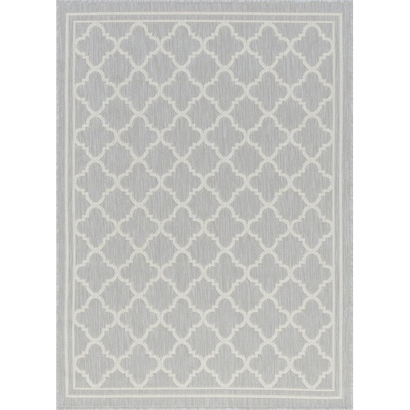 Tayse Eco Area Rug ECO1304 Transitional Gray Simple Loops 8' 9" x 12' 2" Rectangle