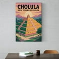 thumbnail image 6 of Sunset Wall Art Great Pyramid of Cholula Mexico Vintage Travel Poster Historic Architecture Mid Century Print Poster, 6 of 8