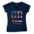 thumbnail image 5 of US Army Be All You Can Be Women's V-Neck T-shirt American Flag Military Veteran DD 214 Patriotic Armed Forces Licensed Tee, 5 of 7