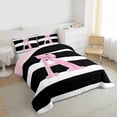 thumbnail image 5 of Feelyou Initial Letter Z Queen Comforter Set, Cartoon Monogrammed Bedding Sets, Princess Ribbon Reversible Bedding Comforter Set, Luxury Bedroom Decor,3-Piece, 5 of 8