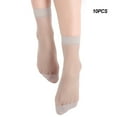 thumbnail image 3 of 10 Pairs Crystal Silk Socks Ultrathin Lightweight Not Easy to Break Wear-resistant Breathable Invisible Ankle Socks for Summer Gary, 3 of 5