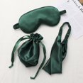 thumbnail image 1 of Banda para el cabello con máscara de seda artificial, bolsa de tela, máscara de ojos de almacenamiento de tres piezas, máscara de ojos para dormir, regalo, 1 of 5