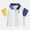 czb# Blue485, variant on CUZIBR Kids Boys Girls Short Sleeve Polo Shirt Lovely Dinosaur Car Embroidery Stylish Patchwork Tee Casual Button Closure Fashion Comfortable Soft Tops Cute Trendy Tops,White,8-9 Years