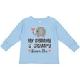 thumbnail image 3 of Inktastic My Grammy and Grampy Love Me Boys or Girls Long Sleeve Toddler T-Shirt, 3 of 5