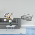 thumbnail image 2 of Escultura moderna de esfera de burbujas y cesta colgante de metal flotante para colgar en la pared. Organizador para escritorio, oficina, cocina, baño, 2 of 8