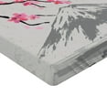 thumbnail image 2 of Ambesonne Japanese Fitted Sheet 2 Pcs Set, Fujiyama Cherry Blossoms, Full, Grey Black and Pink, 2 of 3