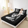 thumbnail image 4 of Homewish Cartoon Girls Twin Sheet Set (3-Piece) Christmas Gray Black Breathable Decor For Girls Kids, 4 of 7