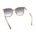 thumbnail image 4 of Womens Oversized 90s Fashion Thin Plastic Horn Rim Sunglasses Brown - Smoke, 4 of 4