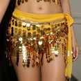 thumbnail image 6 of Felirenzacia Belly Dance Hip Scarf, Belly Dance Skirt Wrap Bling Sequins Coins, Gold,Free Size, 6 of 7