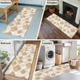thumbnail image 5 of 2'x6' Rug Runners for Hallways Kitchen, Light Brown Moroccan Non Slip Entryway Beside Floor Carpet Runner, Modern Geometric Abstract Art Washable Laundry Room Bedroom Throw Rugs Mat for Family Pet, 5 of 8