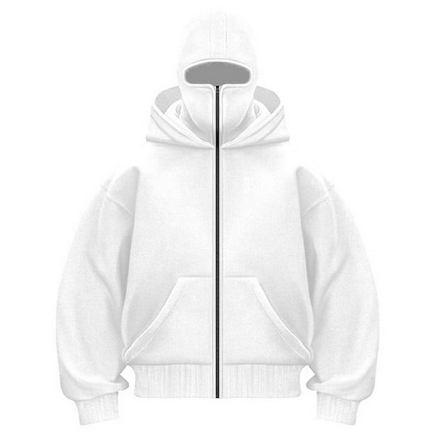 MHFRRA Sudadera con Capucha Informal para Actividades Al Aire Libre y Uso Diario Sudadera con Capucha Cómoda y Elegante para Blanco
