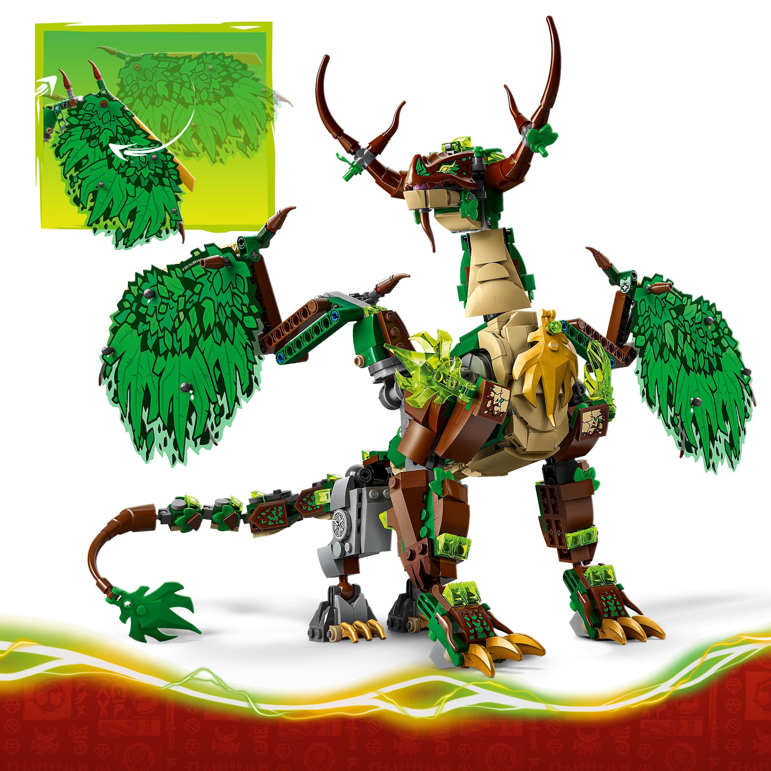 LEGO NINJAGO The Dragon of Life Building Toy for Boys & Girls - Poseable Dragon Toy Figure & Playset for Kids, Ages 9+ - W/Mini Mech & 8 Minifigures for Pretend Play - Gift Idea for Birthdays - 71859