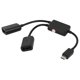 thumbnail image 2 of 2X Micro-USB Cable de Host, Micro-USB Macho A 2X Tipo A Doble USB Hembra Adaptador Otg Hub Convertidor para Android Tableta Pc Y TeléFono Inteligente Negro, 2 of 5
