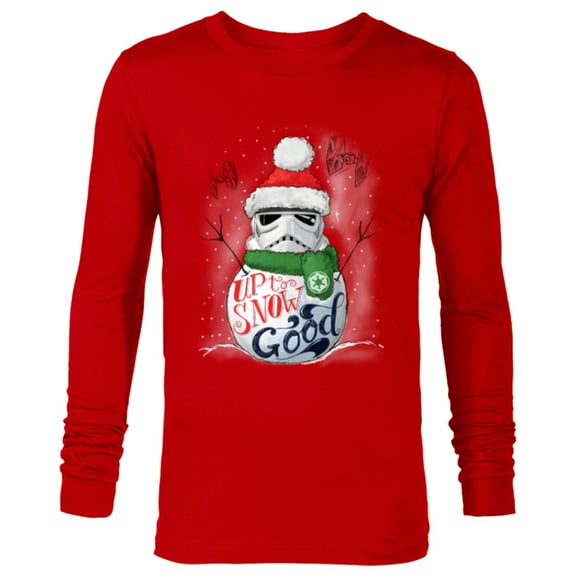 Star Wars Stormtrooper Up to Snow Good Funny Holiday - Long Sleeve T-Shirt for Men -Customized-New Red