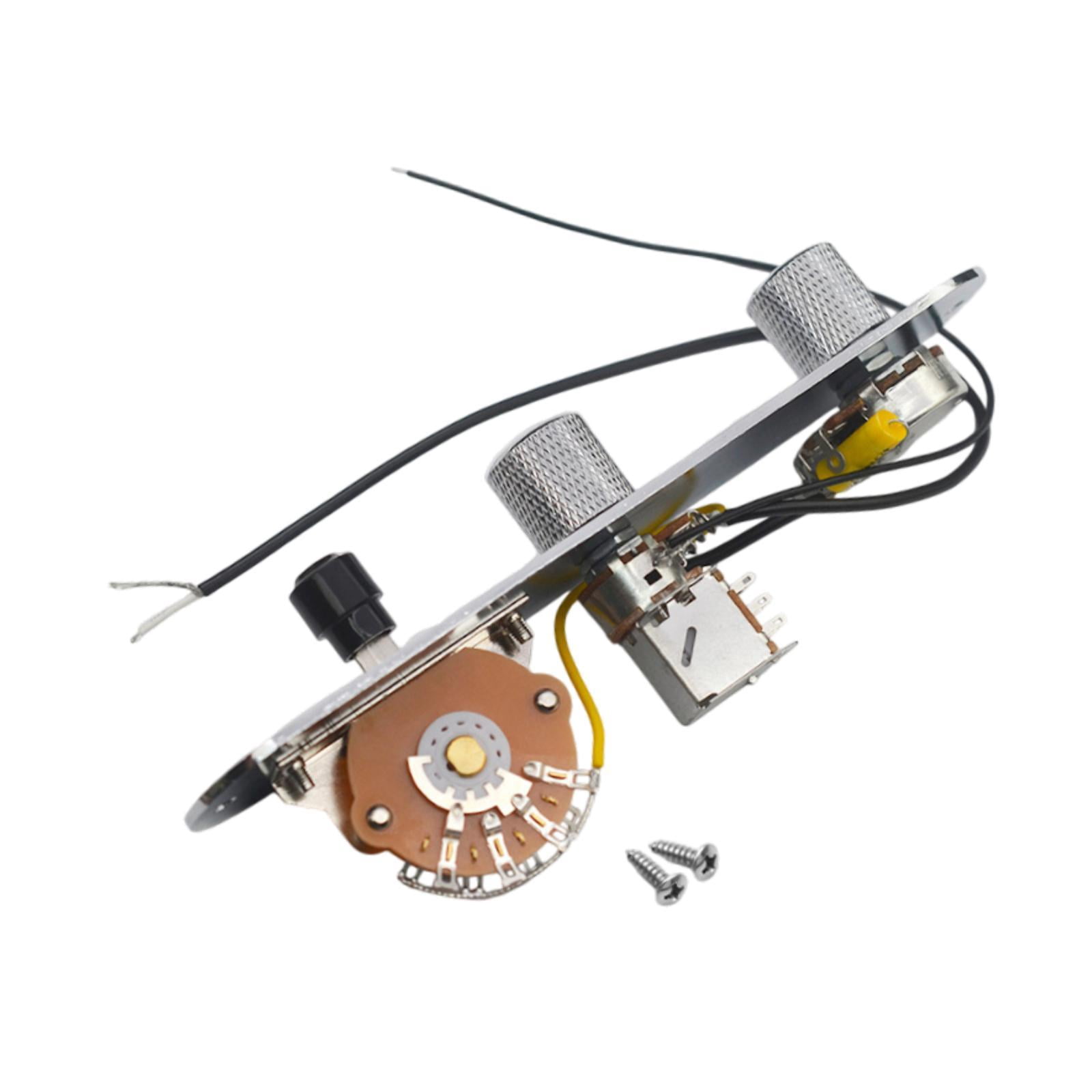 QccHieUs Electric Guitar Control Plate Loaded Replacement Volume Tone Control System 250K